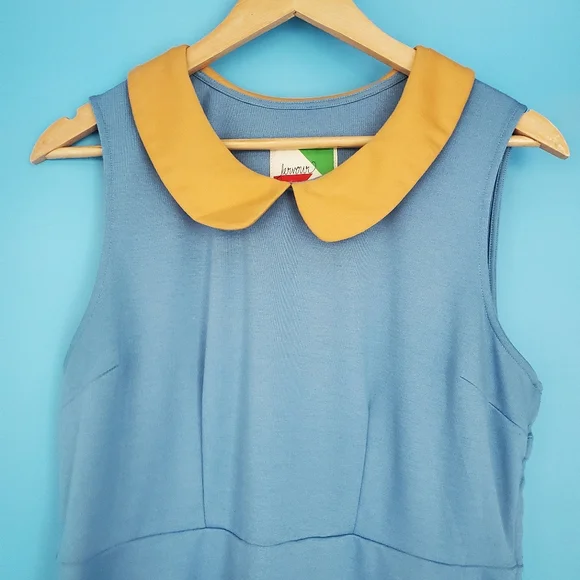 VINTAGE Forever 21 Midi Dress Large Blue Sleeveless - Picture 2 of 7